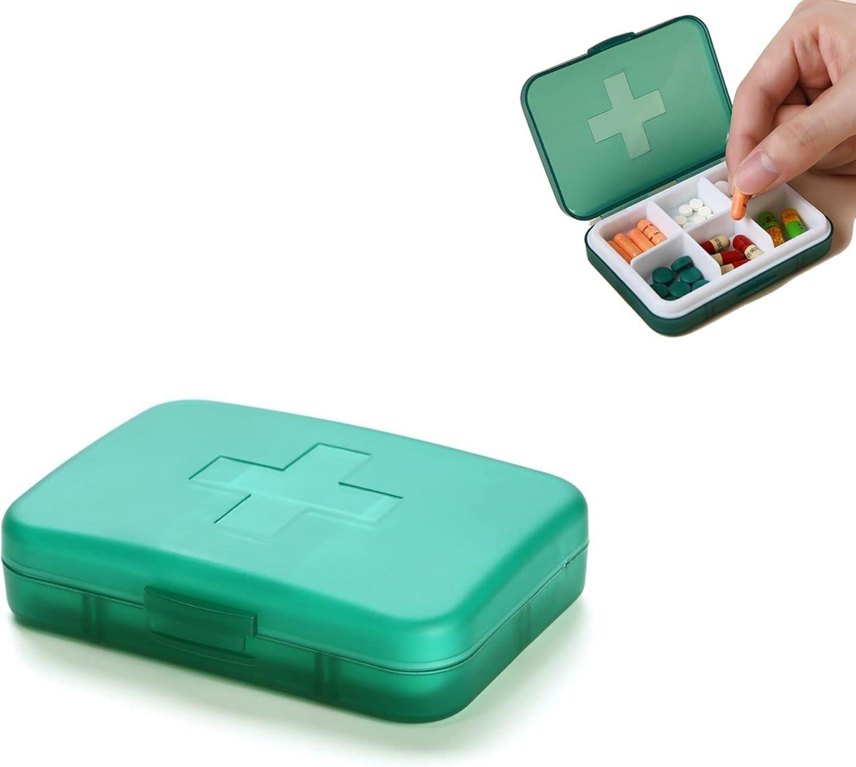 Wöchentliche Pillendose 7 Tage Tragbarer Pillen-Organizer 6 Fächer