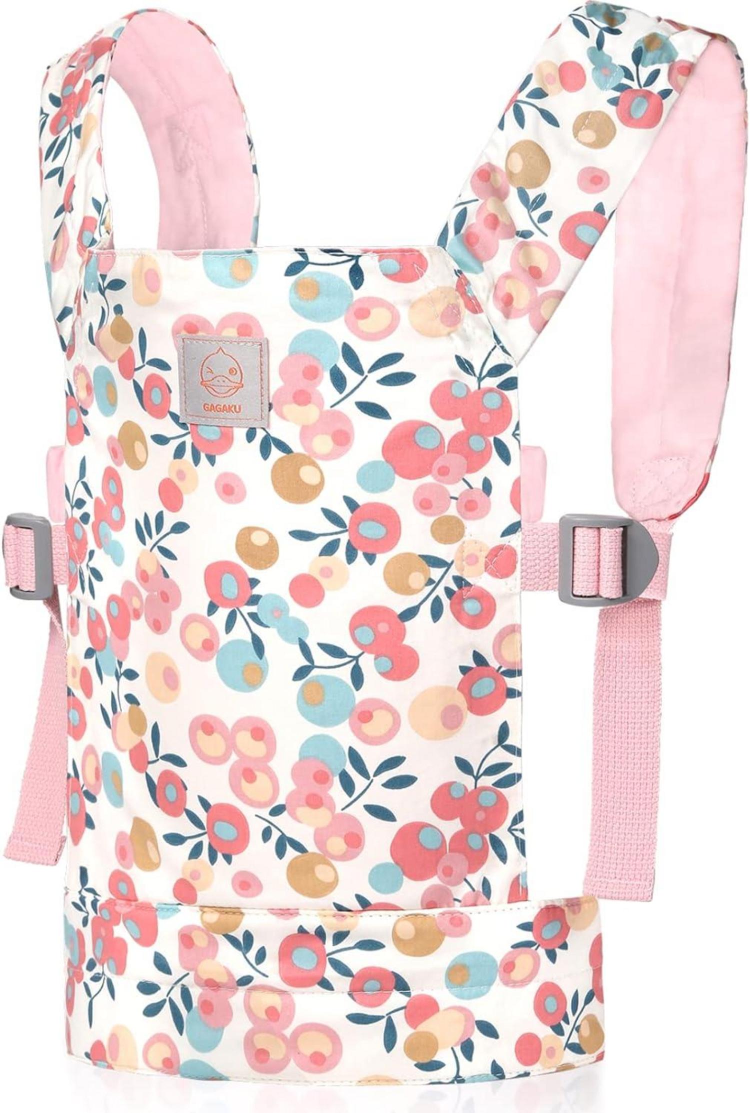 GAGAKU Puppentrage 100% Baumwolle Rosa Pflaume Kinder Bauchtrage