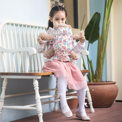 Puppen Bauchtrage 100% Baumwolle Rosa Pflaume Kinder über 3 Jahre