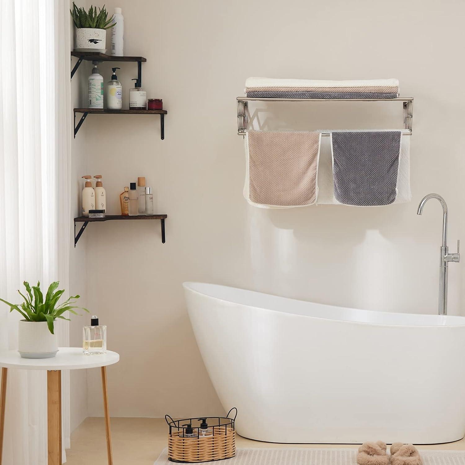 Wäscheständer Wandmontage ausziehbar 7 Stangen Platzsparend 42-80 x 59