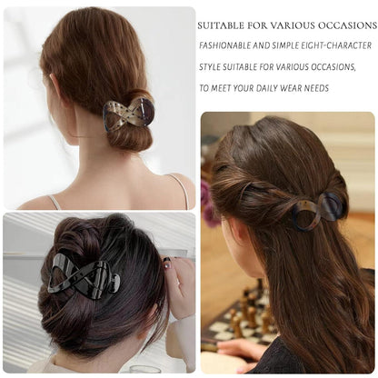 Haarspangen Damen Schildpatt Haarklammer Groß Rutschfest French Hair Clip