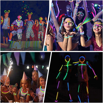 Vicloon Knicklichter Set 235 Stück mit verbinder Brillen Ohrringe Glow Sticks