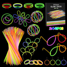 Knicklichter Party Set mit viel Zubehör 244 Stück Glow Sticks