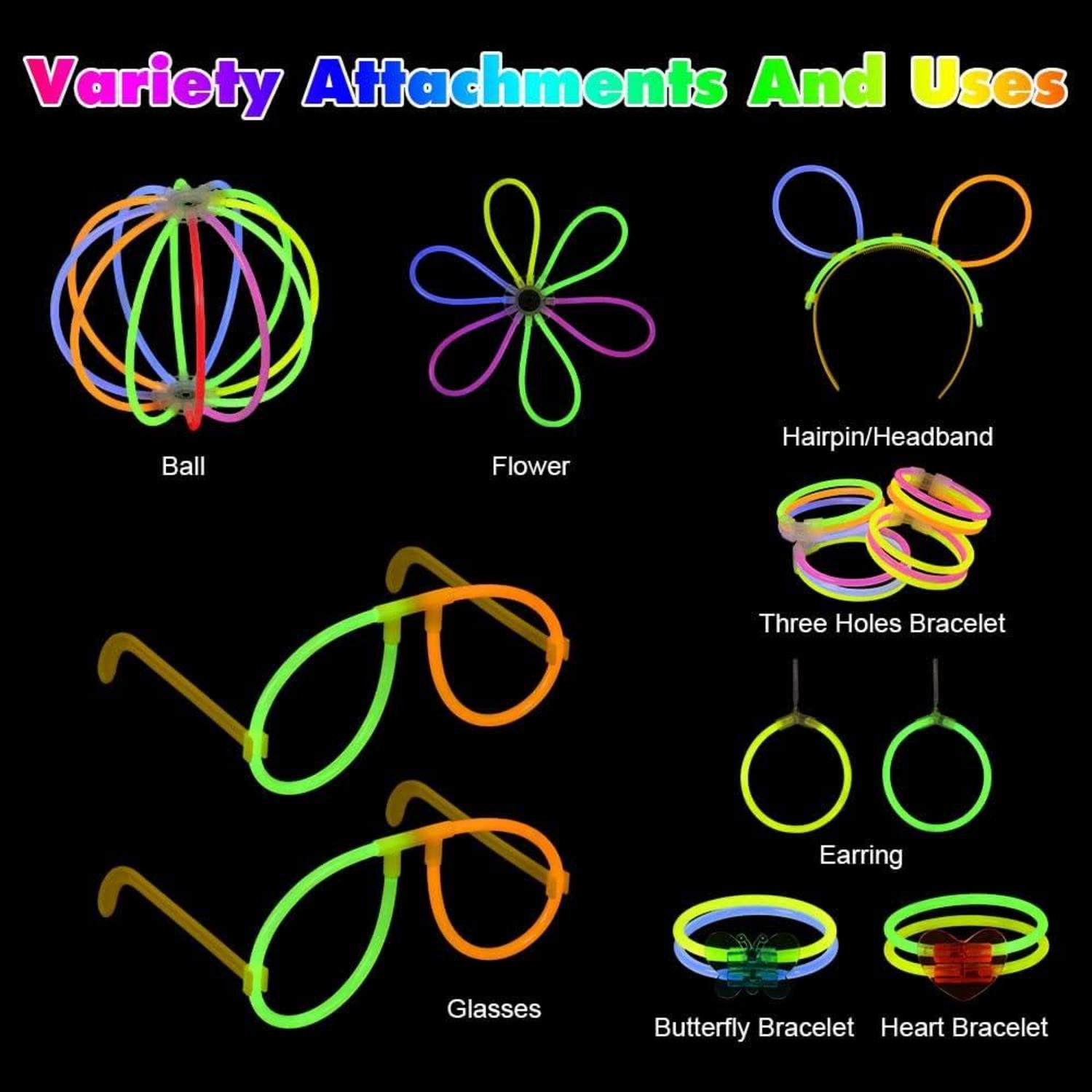 Knicklichter Set 244 Stück Glow Party Hochzeit Festival Glowsticks