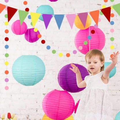 Bunte Papierlaterne 16 Stück Partydekoration Kindergeburtstag