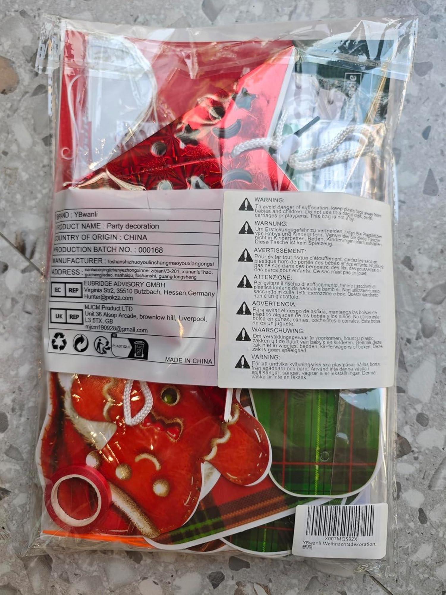 Weihnachten Dekoration Set Wabenbälle Banner Sterne Baumschmuck