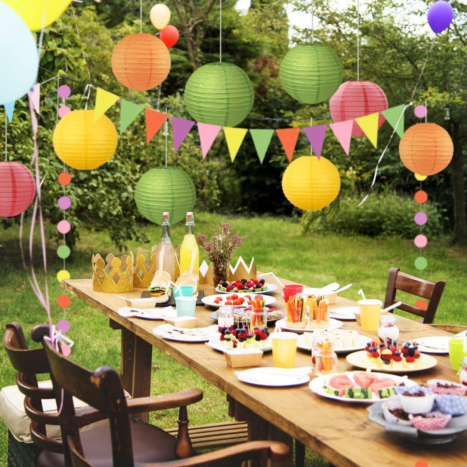 Sommer Party Deko Papierlaterne Lampion Hochzeit Gartenparty 16 Stück