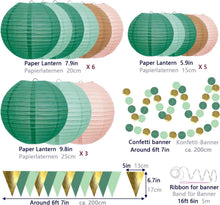 YBwanli Lampions Grün Papierlaterne