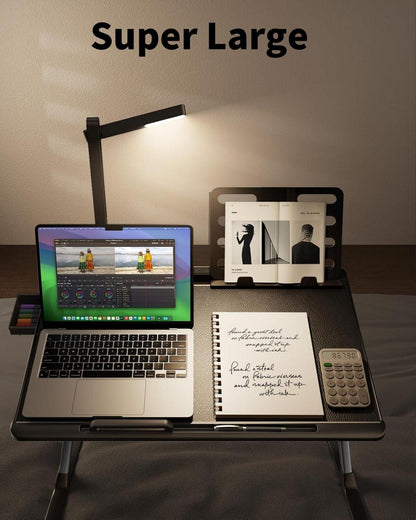 Laptoptisch LED Lampe Höhe Winkel verstellbar Buchständer Blau