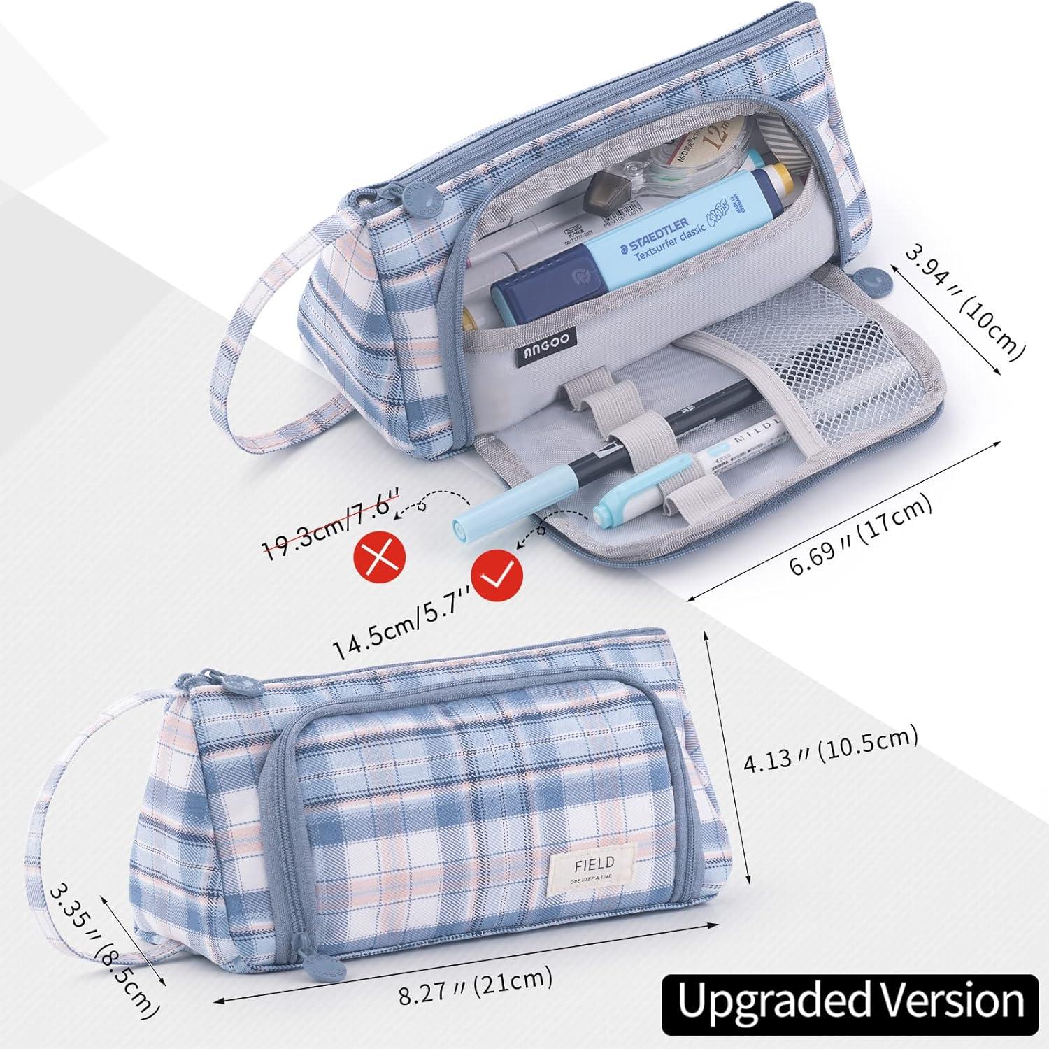 Große Kapazität Stiftemappe Leinen Marker Federmäppchen Organizer