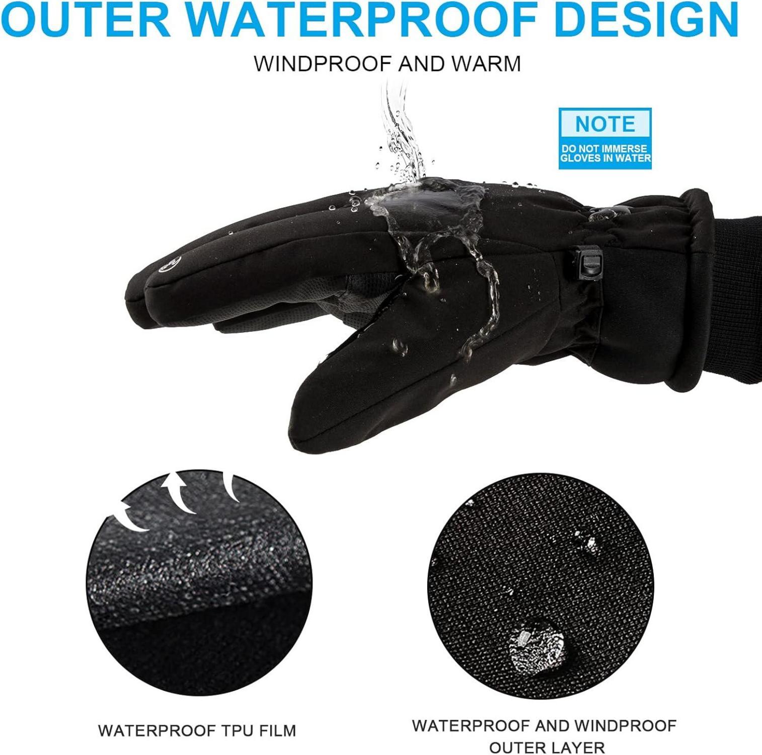 Winterhandschuhe Wasserdicht Touchscreen Skihandschuhe 3M Thinsulate
