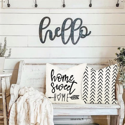 Kissenbezüge 4er Set Leinen 60x60cm Dekokissen Creme