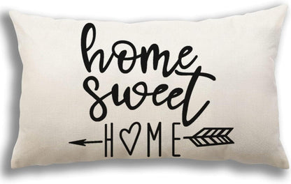 Kissenbezüge Set leinen Dekokissen Sofa Gartenbett 30x50cm