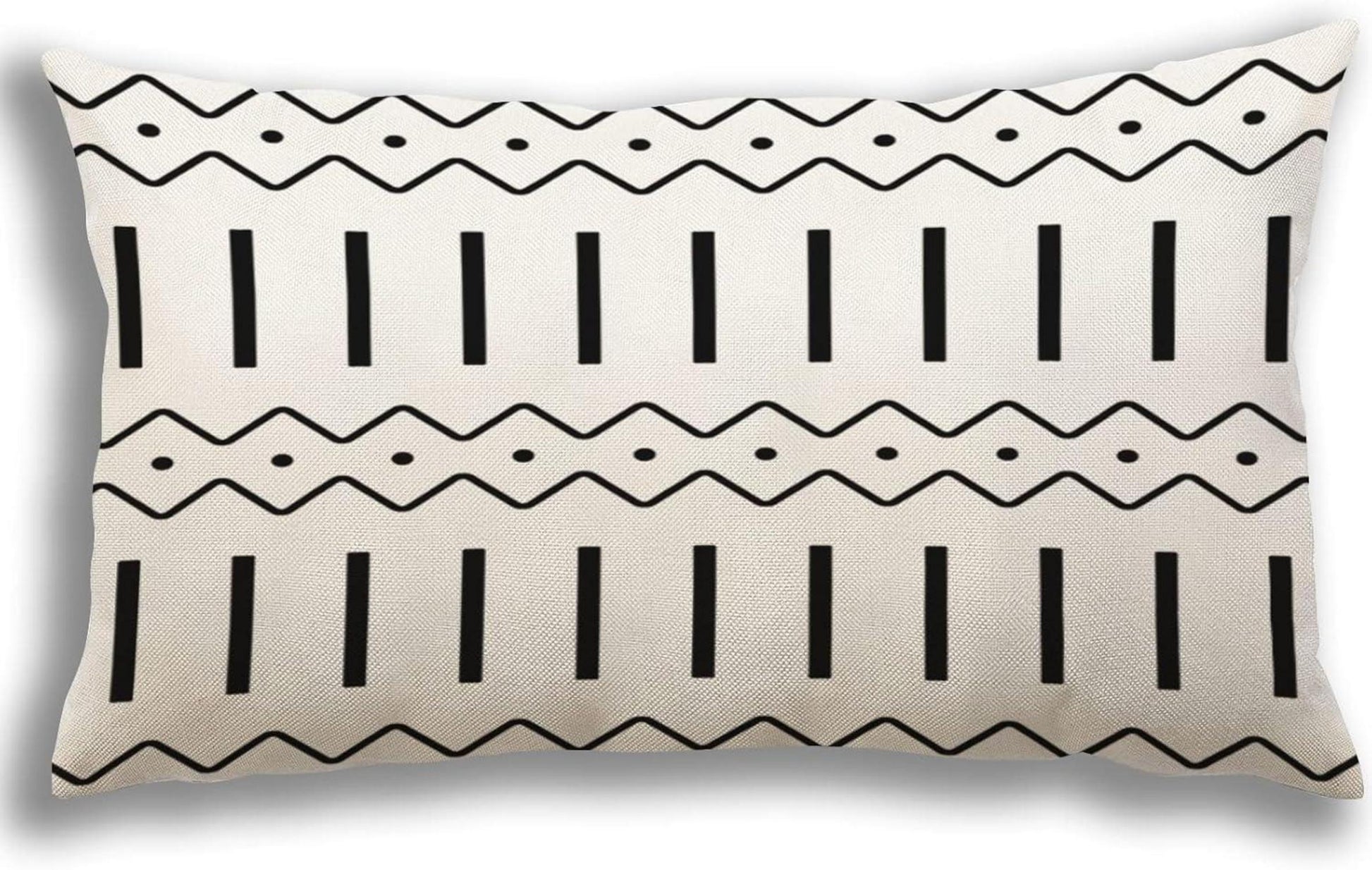 Kissenbezüge 4er Set leinen Dekokissen Sofa 30x50cm Creme