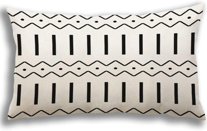 Kissenbezüge 4er Set leinen Dekokissen Sofa 30x50cm Creme