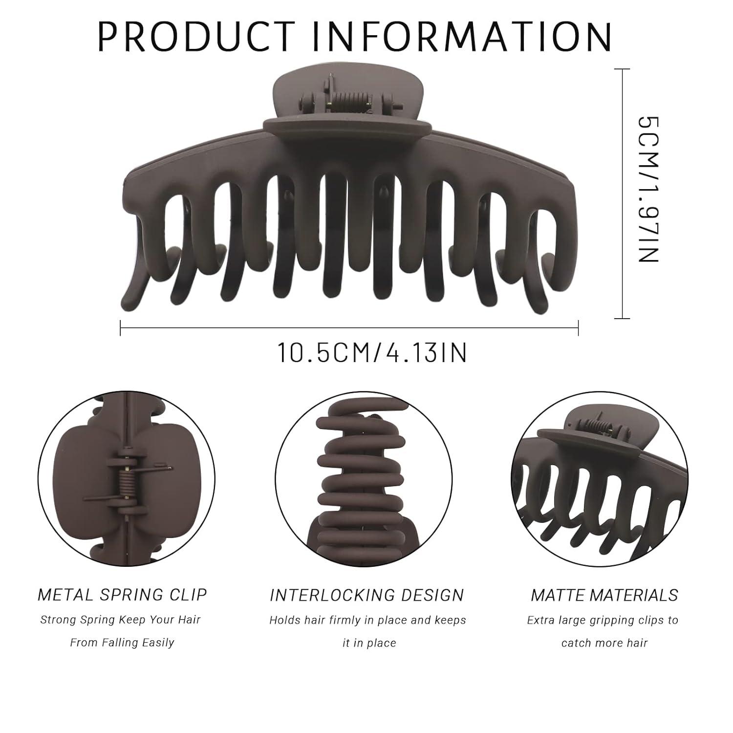 Große Haarklammer Rutschfest Rechteckig Damen Hair Clip 11 cm