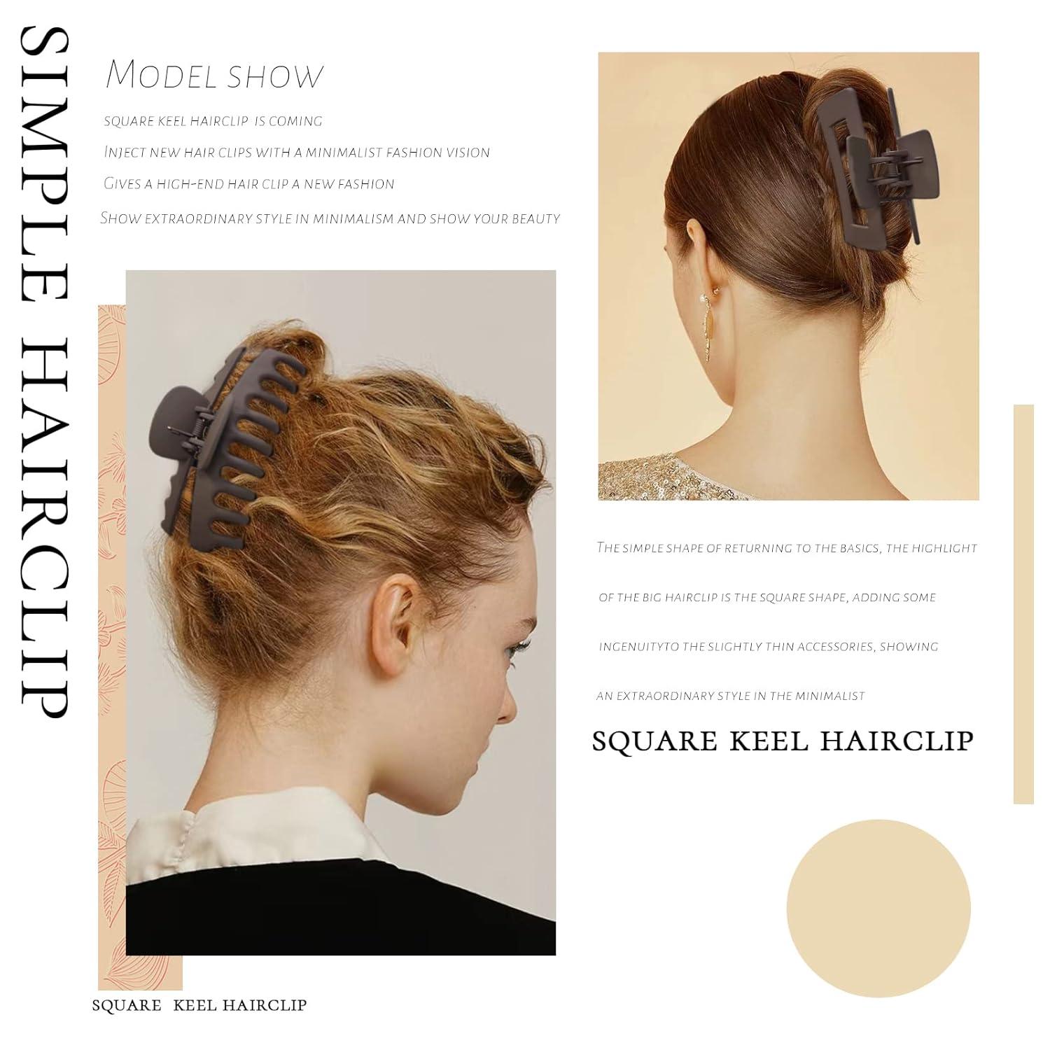 Haarklammer Groß Rutschfest Haarspange Damen 11 cm 6er Set Hair Clip Haarschmuck