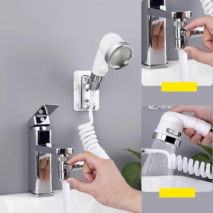 Handbrause-Set mit Teleskopschlauch & Duschkopfhalter