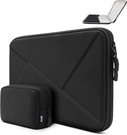 TECOOL Laptophülle 13 Zoll Stoßfest MacBook Air Pro 13-Schwarz