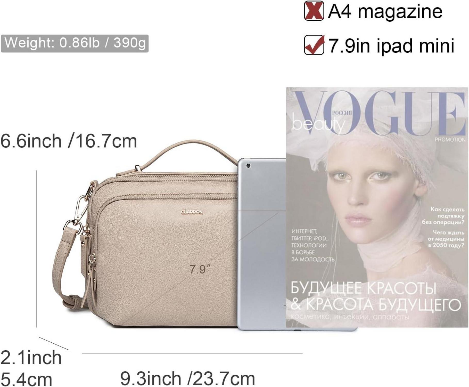 Umhängetasche Damen Taupe Leder Schultertasche Crossbody Handtasche