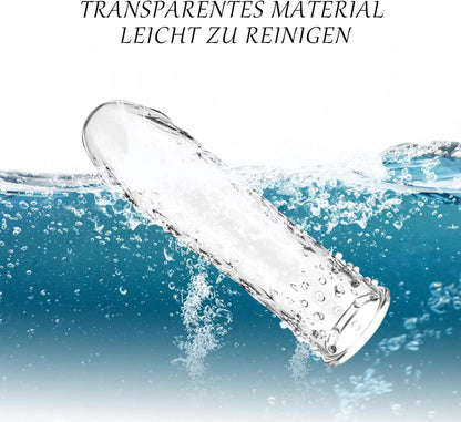 Transparente Penishülle 4 in 1 mit dichte Beule BDSMAGE