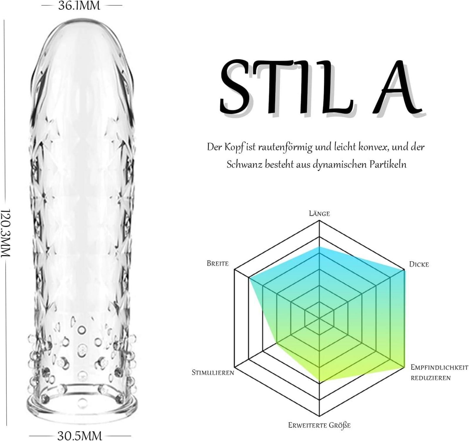BDSMAGE 4 in 1 Penishülle Penismanschetten Erektionssteigerung verzögerte Ejakulation