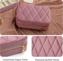 KAMIER Kleine Schmuckkästchen Reise Samt Schmuckschatulle