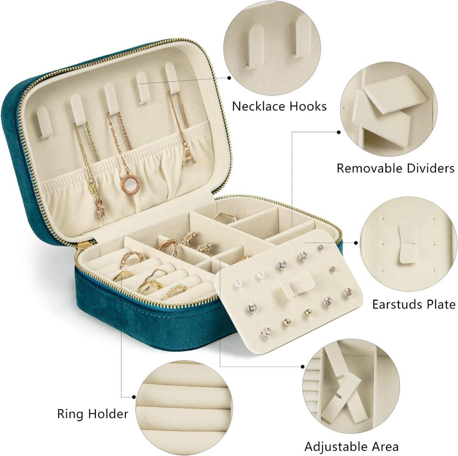 Schmuckkästchen Samt Schmuckschatulle Ohrringe Ringe Halsketten