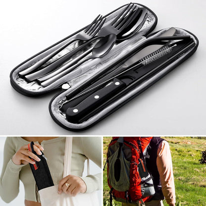 Odoland Besteck Set 10-teilig Edelstahl Outdoor Camping 2