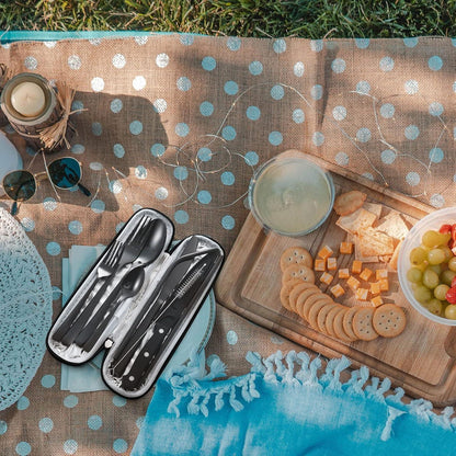 Odoland Besteck Set 10-teilig Edelstahl Outdoor Camping 2