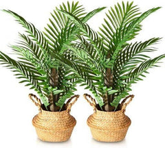 Kunstpalme Areca 70cm Groß Fake Plastik Pflanze Deko Büro Wohnzimmer