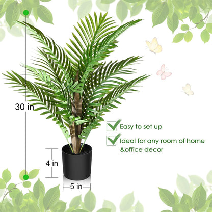 Kunstpflanze Palme 70cm Groß Fake Plastik Pflanze Wohnzimmer