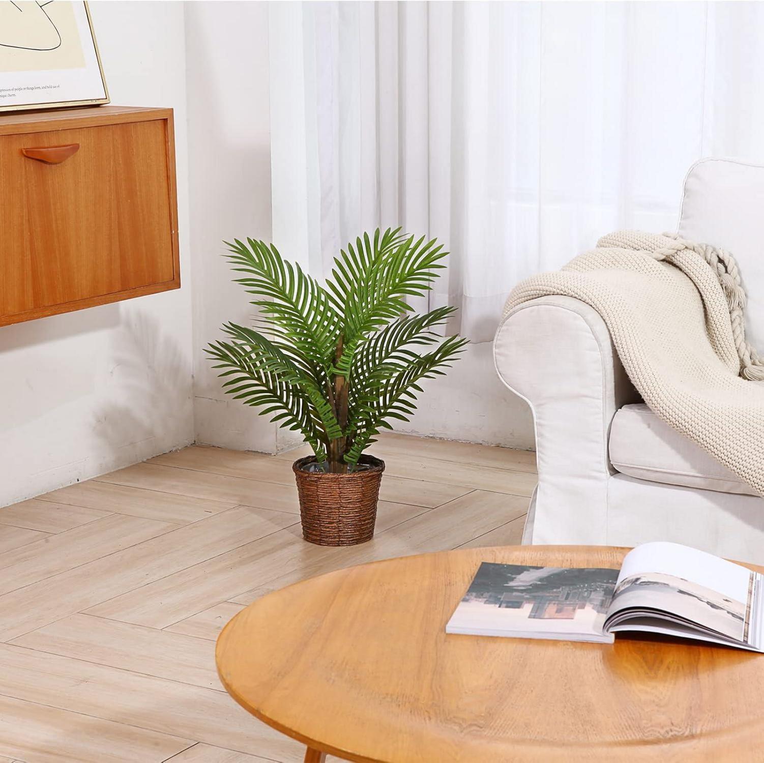 Kunstpflanze Palme 70cm Areca Fake Deko Pflanze Wohnzimmer
