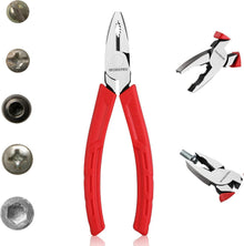 Kombizange mit vertikalen Rillen, Chrom-Vanadium-Stahl, ergonomischer