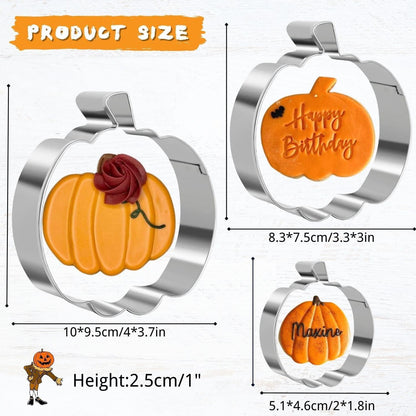 3-teiliges Kürbis Ausstechformen Set Halloween Edelstahl_Backen