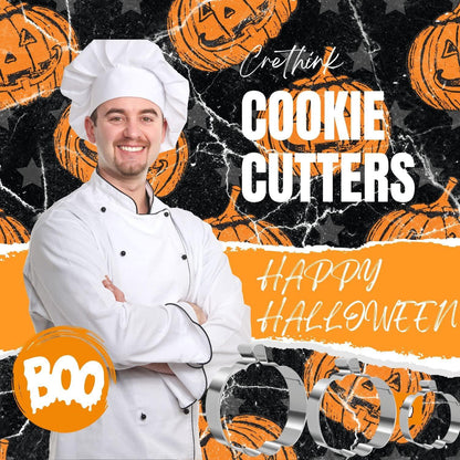 3 Stück Kürbis Ausstechformen Set Edelstahl Halloween Backen