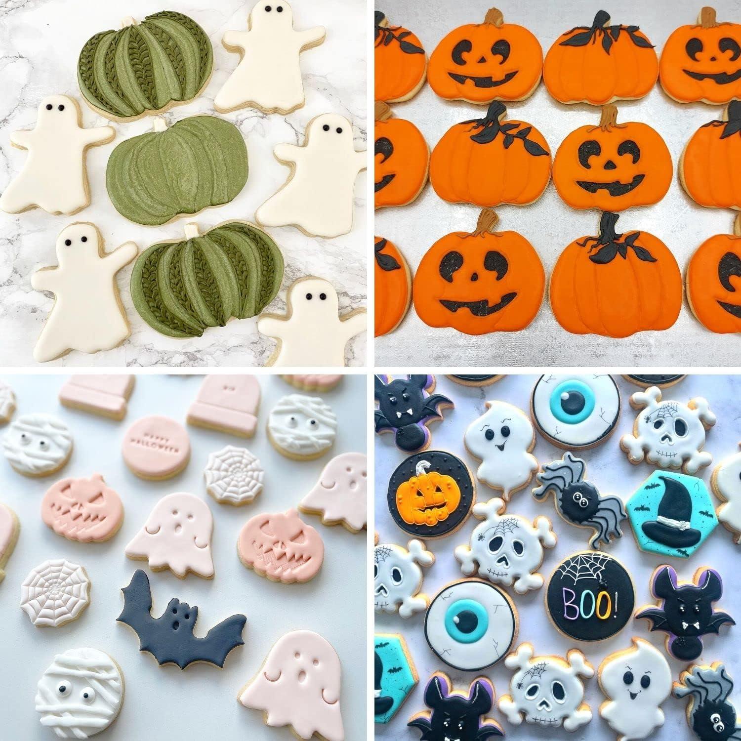 Halloween Ausstecher Set 4 Stück Geister Fledermaus Kürbis Schädel