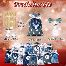 Adventskalender zum Befüllen 24 Stoffbeutel
