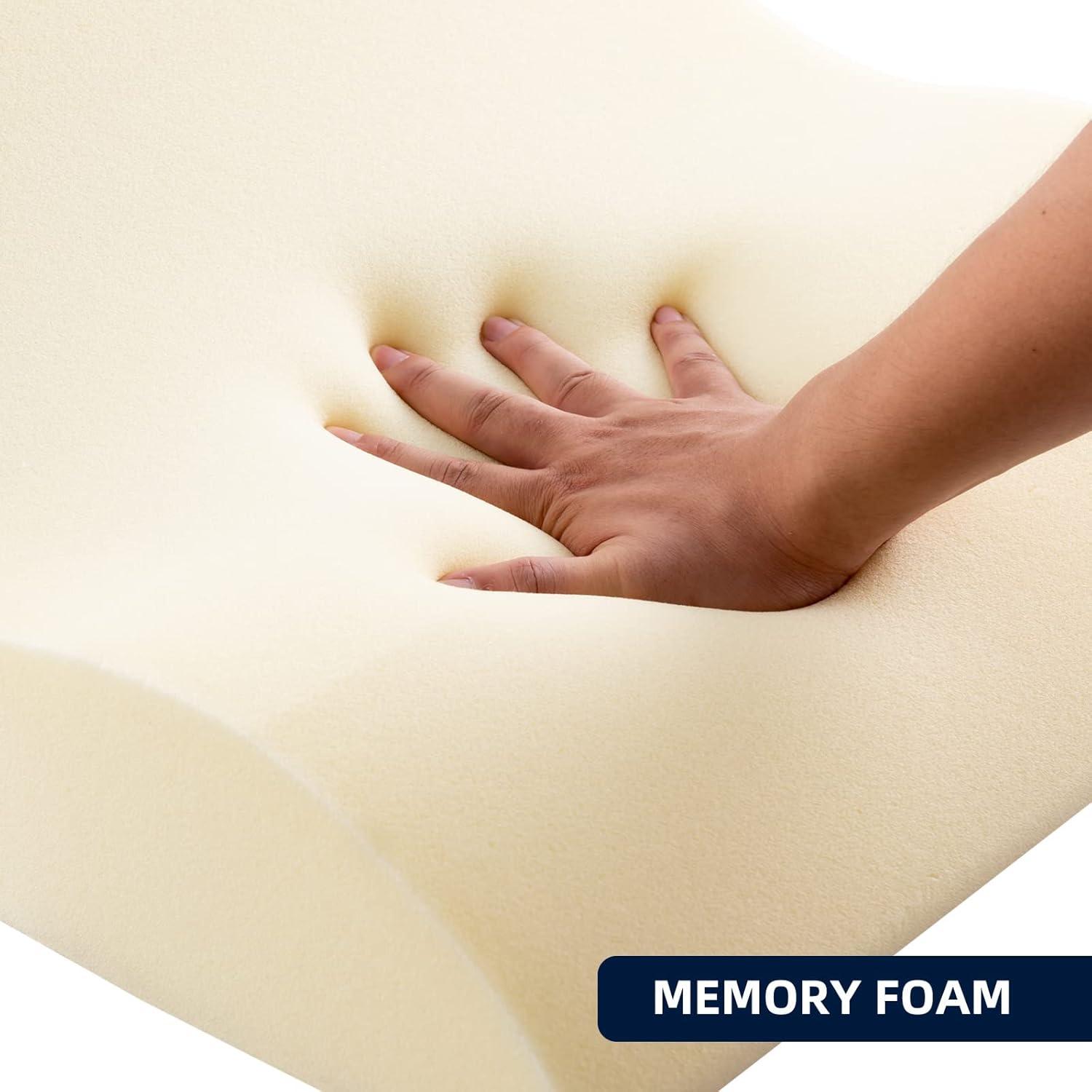 NOFFA Lesekissen Memory Schaum Keilkissen Rückenlehne Extra Breit 56cm - Grau