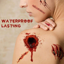 Halloween Tattoo Set 22 Blatt Narben Wunden Aufkleber
