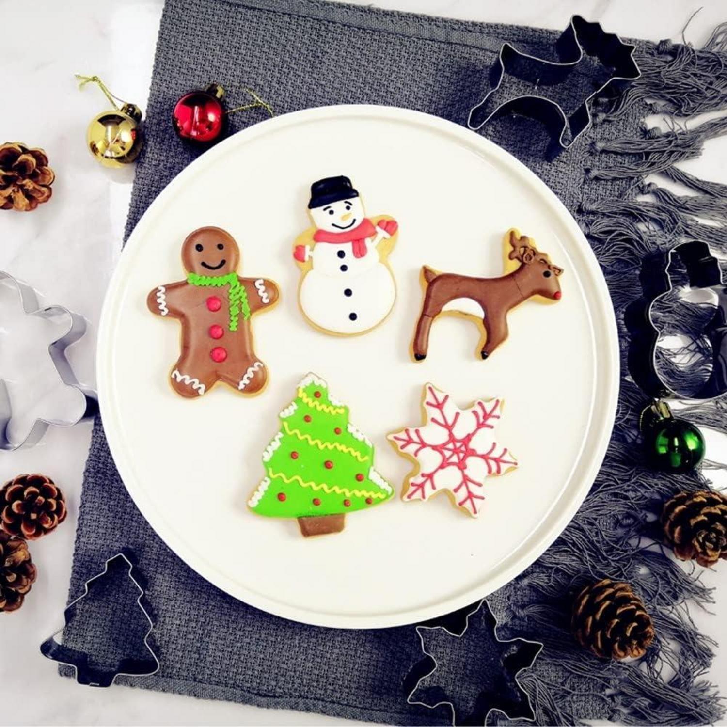 Weihnachts-Ausstechformen-Set 5 Stück Edelstahl