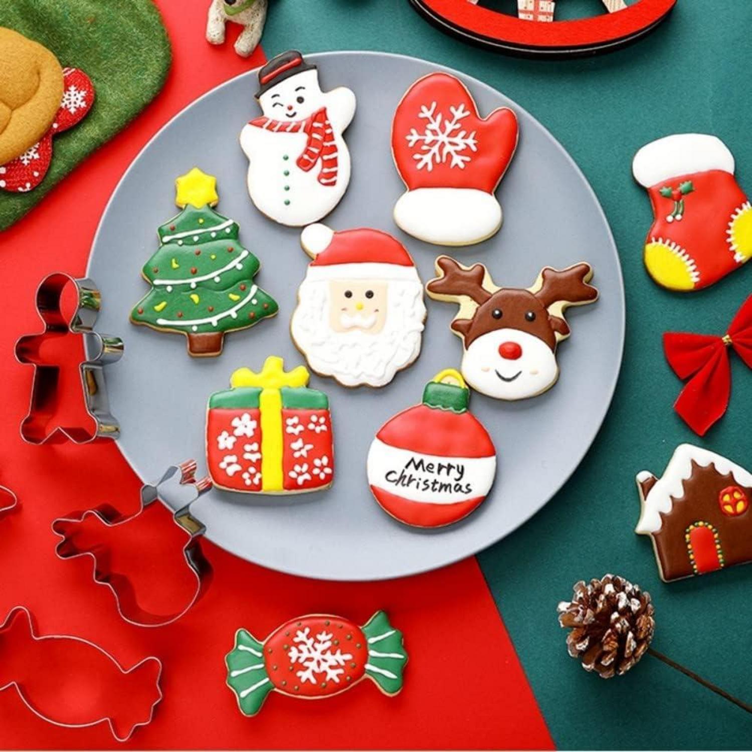 Weihnachts-Ausstechformen-Set Backen 5 Stück Edelstahl Keksausstecher