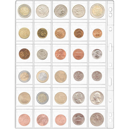 Münzsammlungsseiten 12 Blatt, Münztasche für Münzalbum