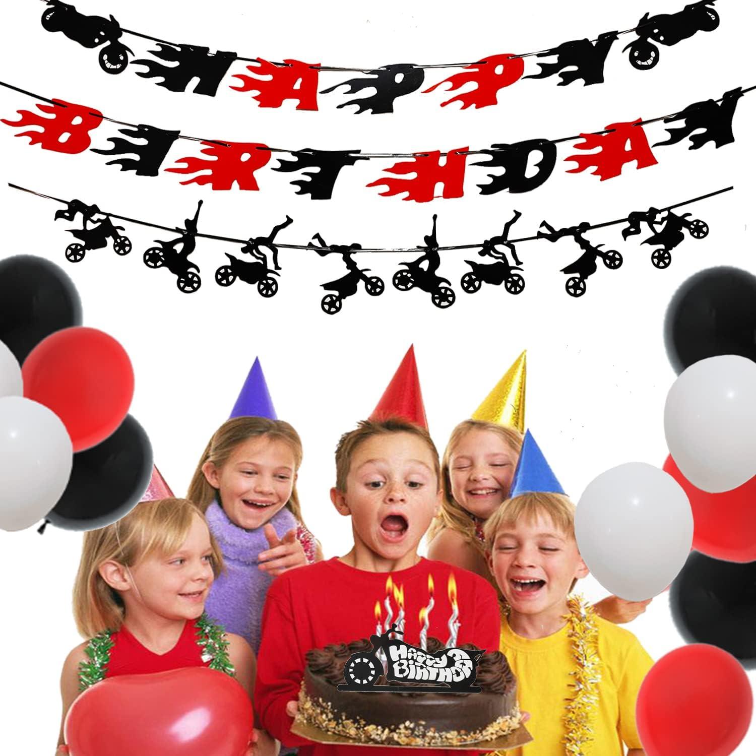 60 Stück Dirt Bike Motocross Geburtstag Party Dekorationen Cupcake Topper Wanddekoration