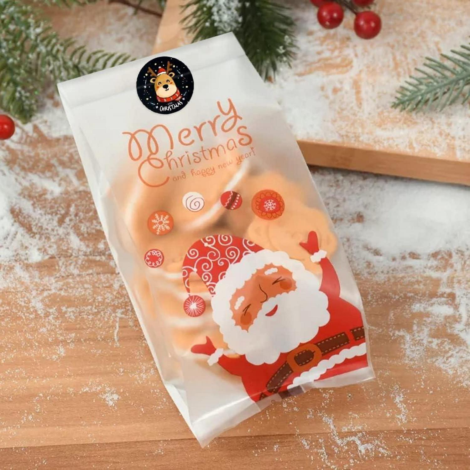 Weihnachten Kekstüten 50 Stück Plätzchentüten Roter Weihnachtsmann