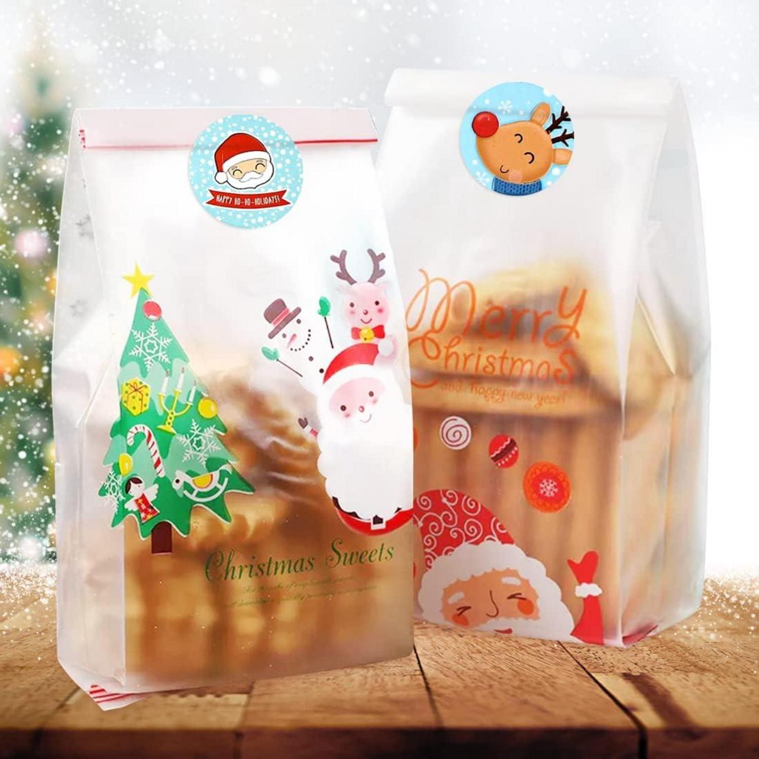 Weihnachtstüten Cellophan, 50er Plätzchenbeutel, Kekse
