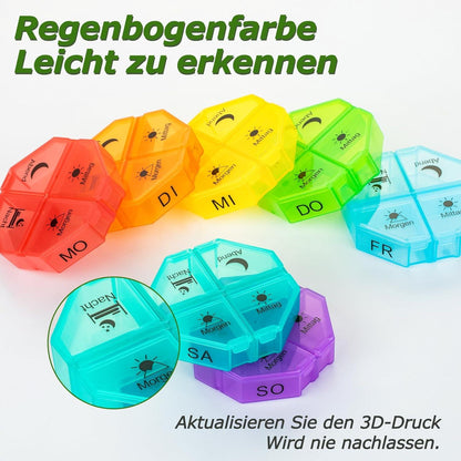 Tablettenbox 7 Tage Pillen Organizer 28 Fächer extra