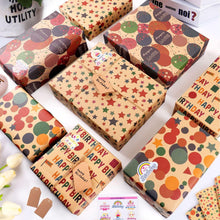 Geburtstags Geschenkpapier Set 6 Stück 70x50cm Kraftpapier