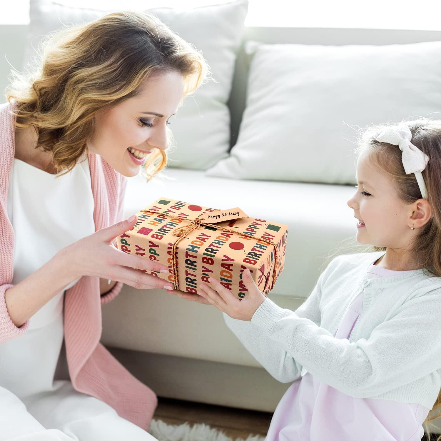 6er Set Geburtstags Geschenkpapier Kraftpapier Happy Birthday