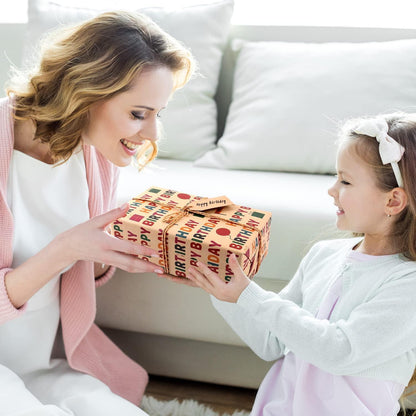 6er Set Geburtstags Geschenkpapier Kraftpapier Happy Birthday